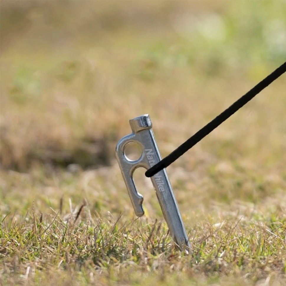 Кілок сталевий NH19PJ014 Naturehike 6927595746929, 25 см, сірий