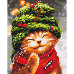 Картина по номерам "Новый год со змейкой" © Марианна Пащук Brushme BS54254, 40х50 см Картина по номерам "Новый год со змейкой" © Марианна Пащук Brushme BS54254, 40х50 см