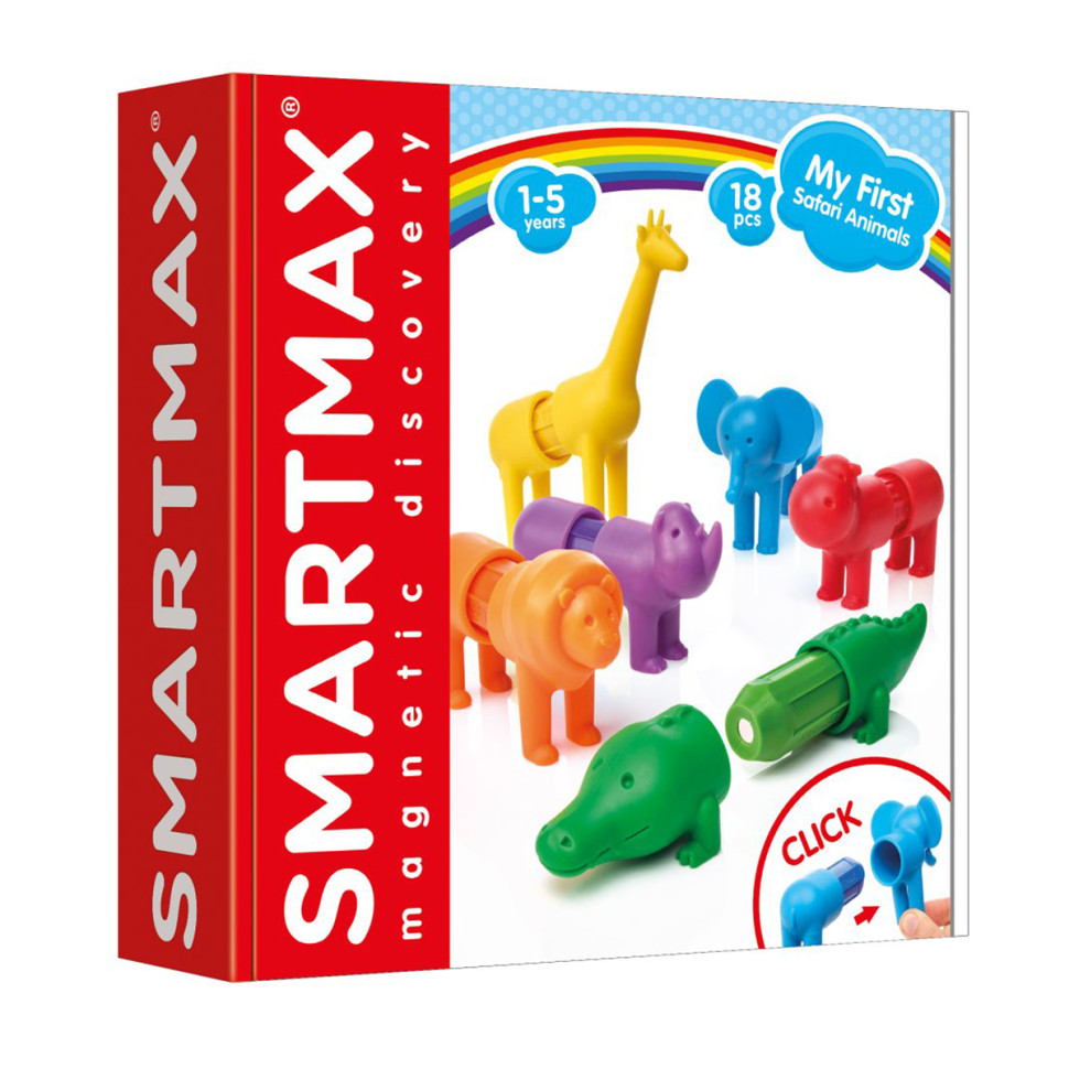 Магнитный конструктор Мои первые дикие животные Smartmax SMX 220, 18 деталей