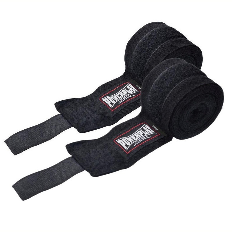 Бинты для бокса Lycra 3047 PowerPlay PP_3047_3m_Black, Черные (3м)