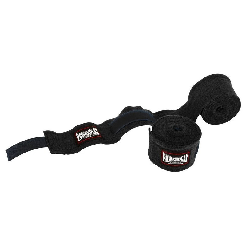 Бинты для бокса Lycra 3047 PowerPlay PP_3047_3m_Black, Черные (3м)