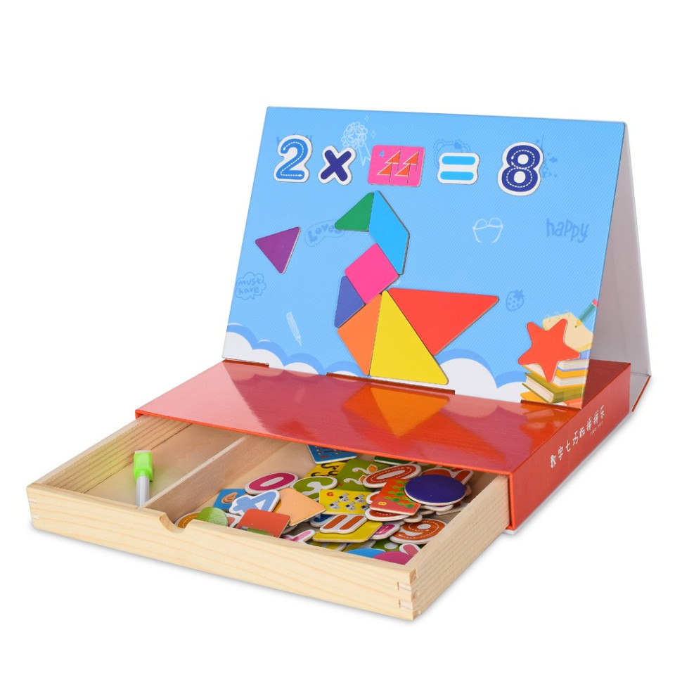 Деревянная развивающая игрушка Дощечка Limo Toy MD 1852-2 магнитная для рисования