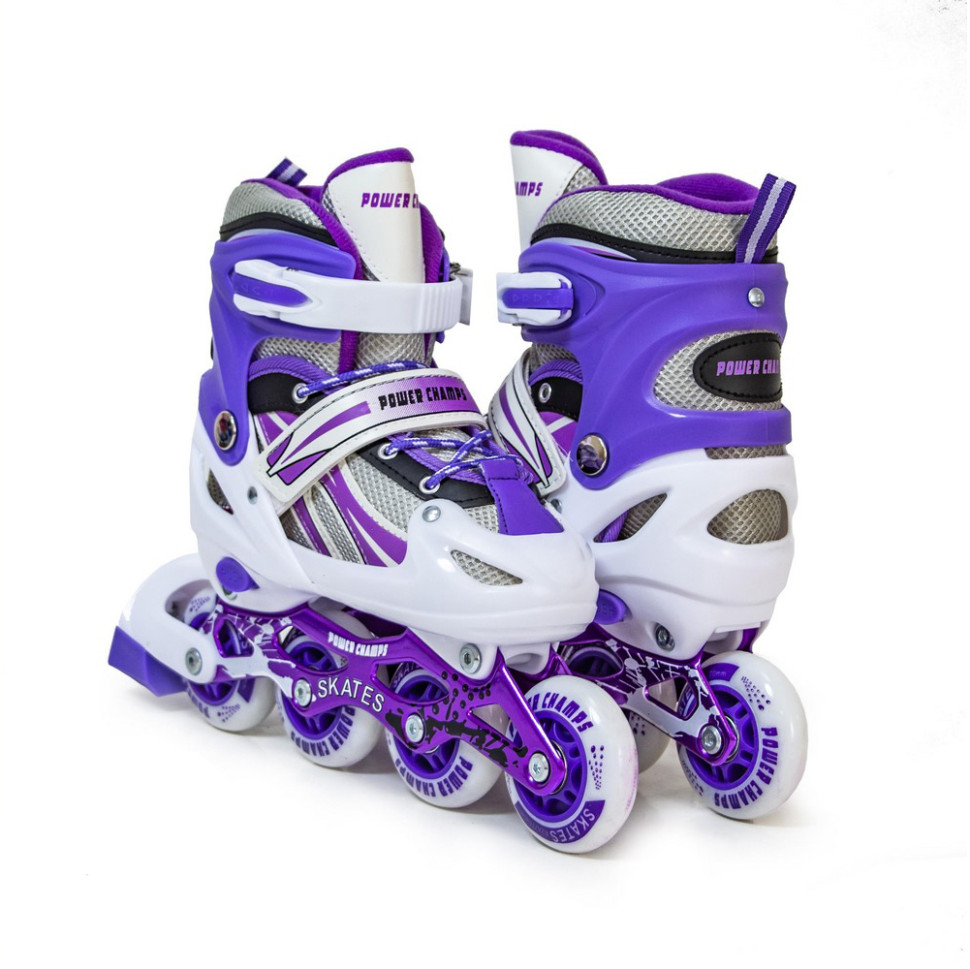 Детские раздвижные ролики Power Champs Bambi 520314549 Violet, размер 38-42
