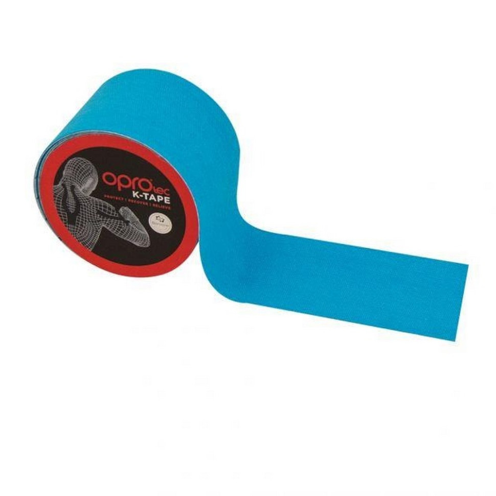 Кинезиологический тейп Kinesiology Tape OPROtec TEC57542 синий 5 см 5 м