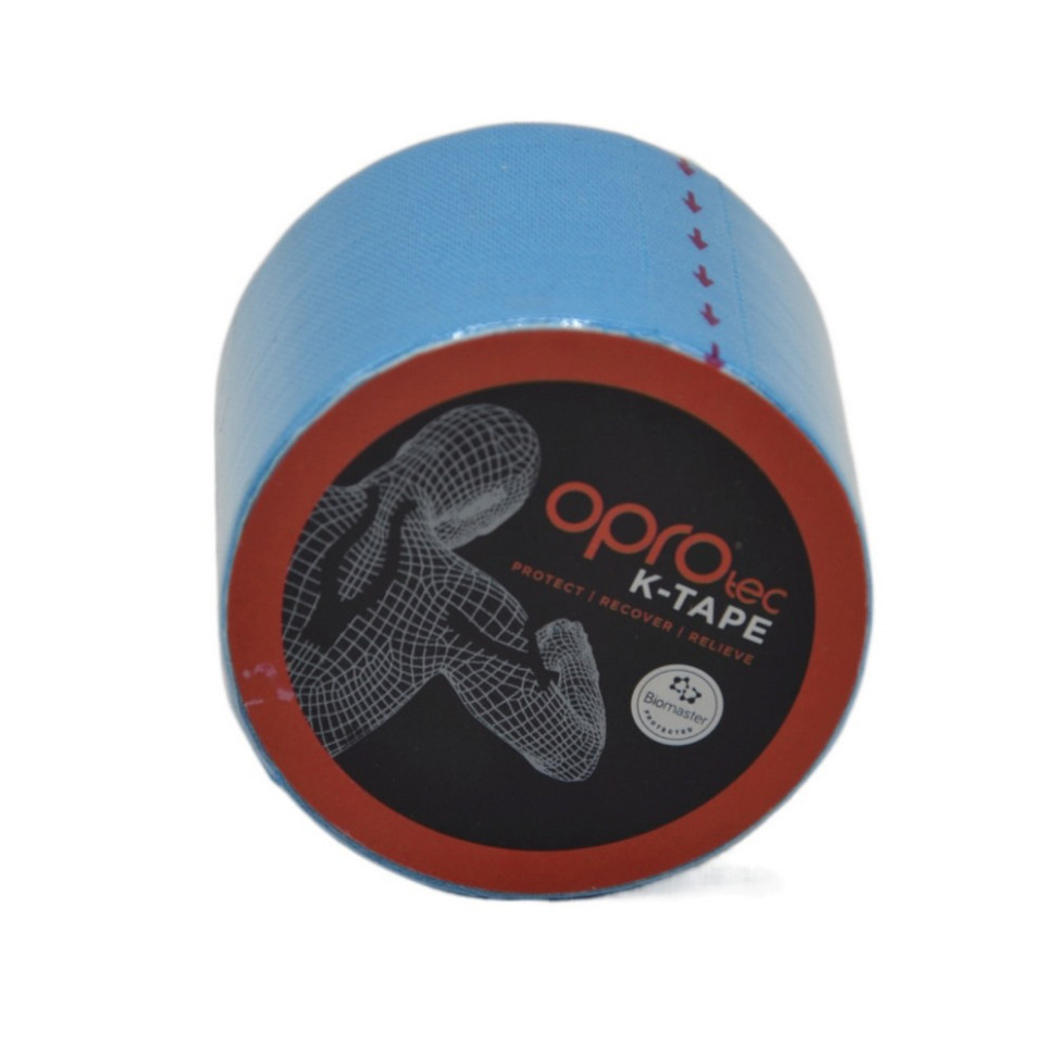 Кинезиологический тейп Kinesiology Tape OPROtec TEC57542 синий 5 см 5 м