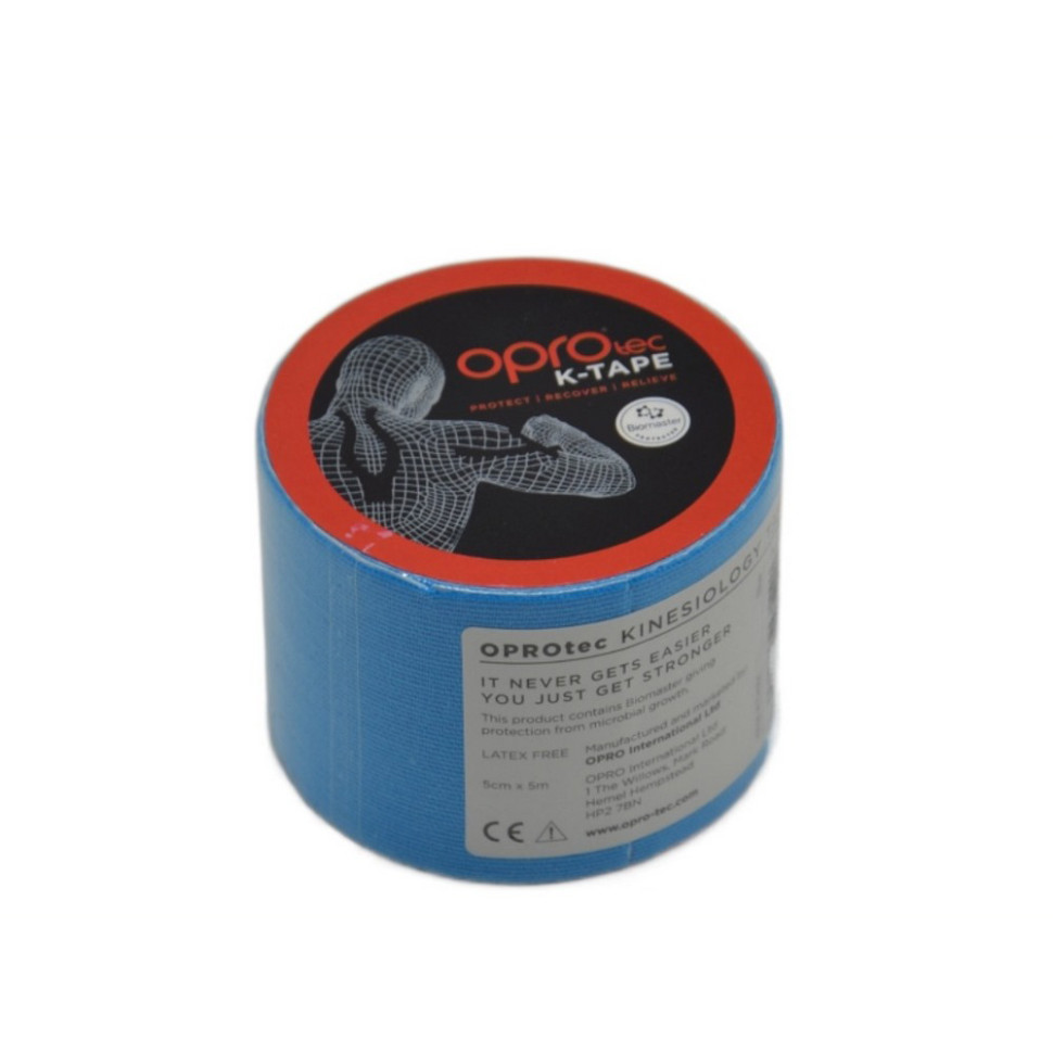 Кинезиологический тейп Kinesiology Tape OPROtec TEC57542 синий 5 см 5 м