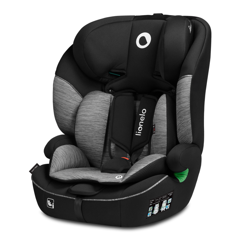 Дитяче автокрісло LEVI ONE Lionelo 77583315 I-SIZE, BLACK GREY