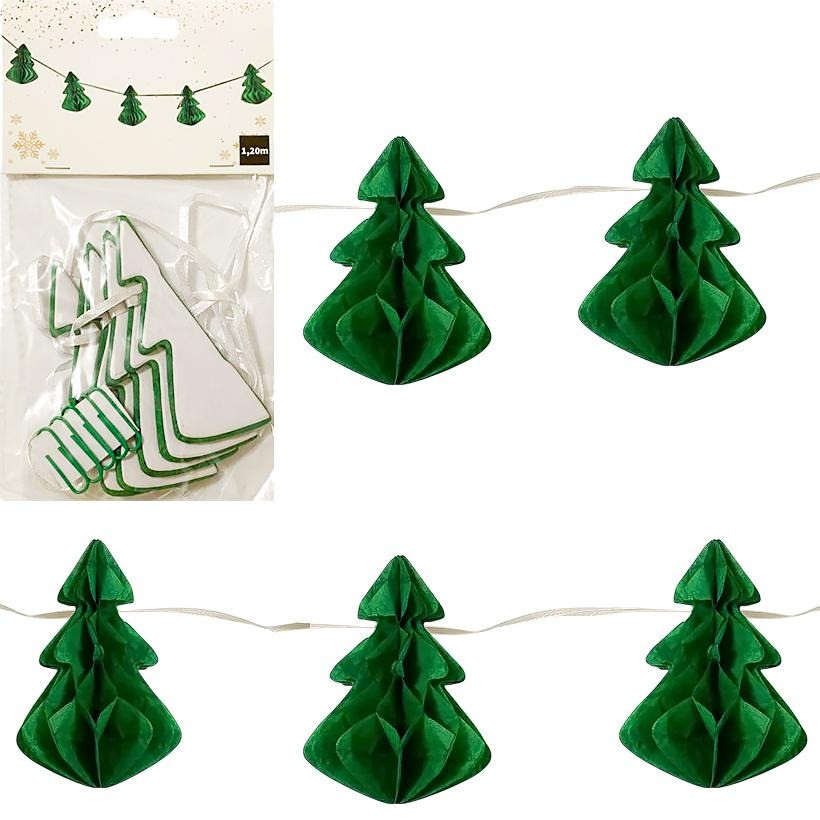 Гірлянда з паперових новорічних прикрас