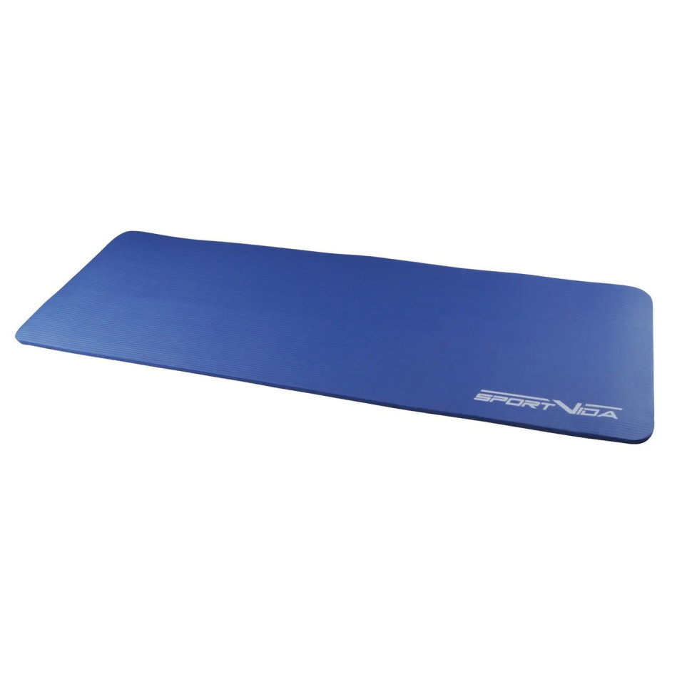 Килимок (мат) спортивний для йоги та фітнесу SportVida SV-HK0075 NBR 180 x 60 x 1.5 см, Blue