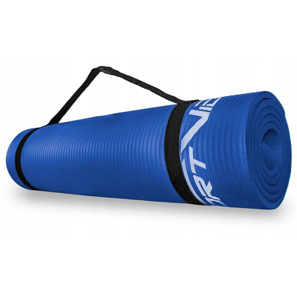 Килимок (мат) спортивний для йоги та фітнесу SportVida SV-HK0075 NBR 180 x 60 x 1.5 см, Blue