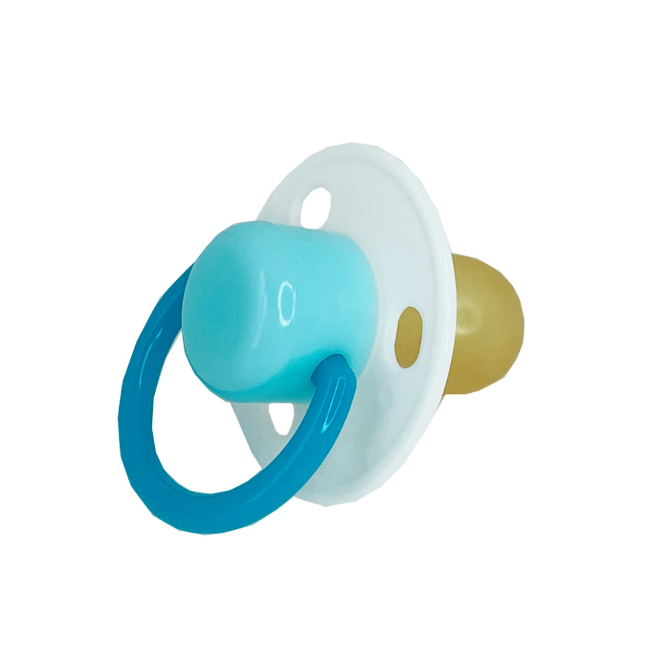 Дитяча пустушка латексна Mega Zayka MGZ-0515(Turquoise) кругла