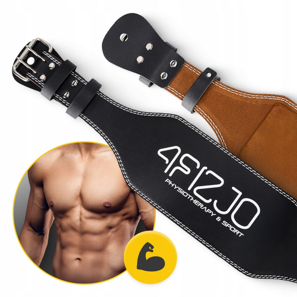 Пояс для тяжелой атлетики 4FIZJO P-5905973404303 Black ,кожаный, размер M 