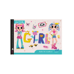 Альбом для рисования A4 "Girl PWR" Апельсин АП-0303-9 скоба с перфорацией