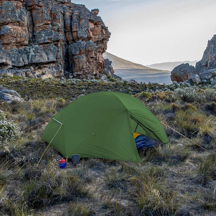 Намет надлегкий двомісний з футпринтом Mongar NH17T007-M Naturehike 6927595767658, 210T, темно-зелений