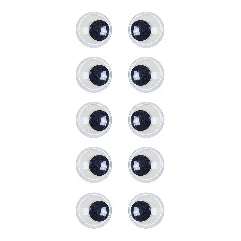 Пластиковые глаза для игрушек Bambi PE-016, 16 мм, 10 штук в упаковке