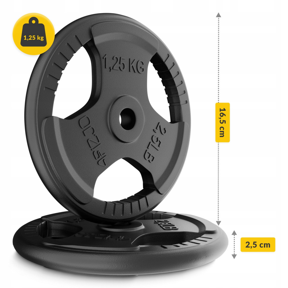 Диск металевий 4FIZJO P-5905973401357 Black 2 x 1,25 кг 26 мм 