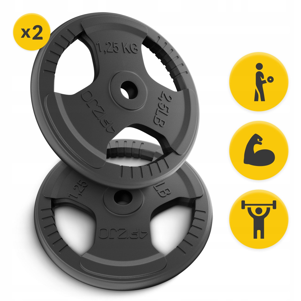 Диск металевий 4FIZJO P-5905973401357 Black 2 x 1,25 кг 26 мм 
