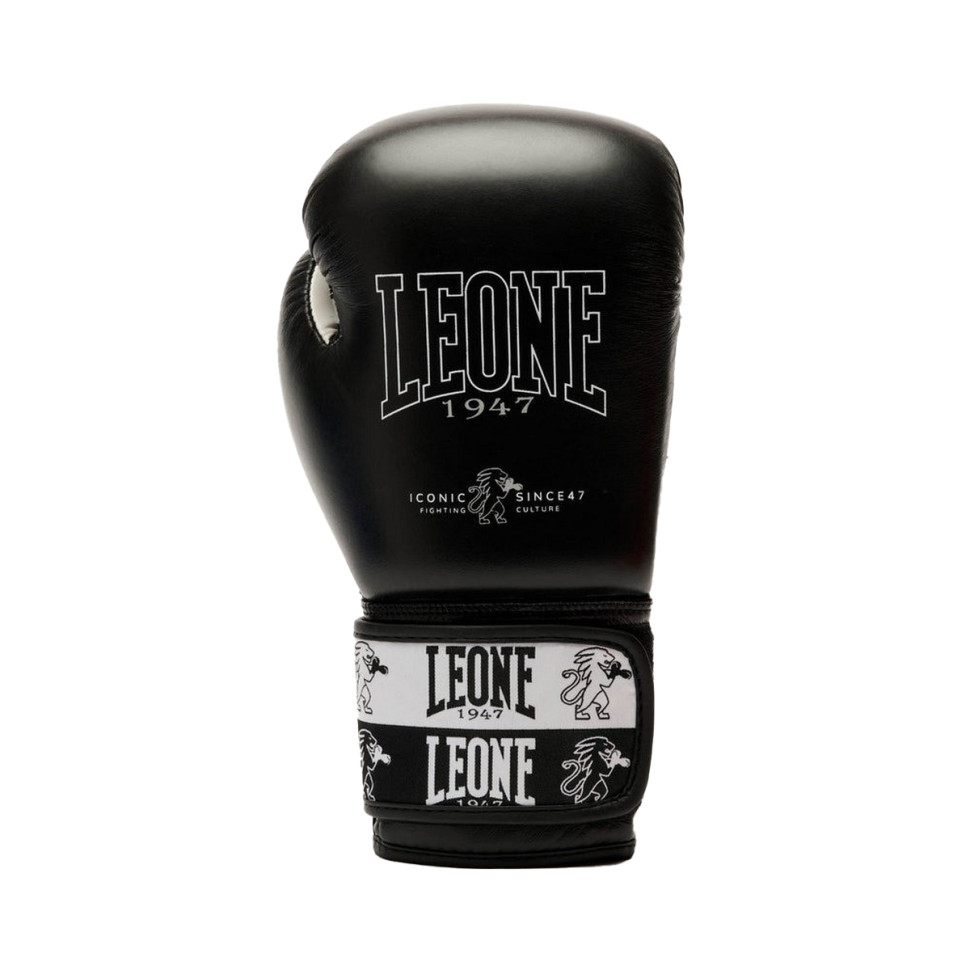 Боксерські рукавиці GN208 ICONIC Leone GN208_Black_12oz 12 унцій (бинти в комплекті)