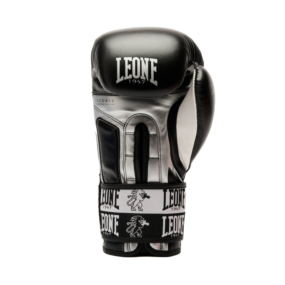 Боксерські рукавиці GN208 ICONIC Leone GN208_Black_12oz 12 унцій (бинти в комплекті)