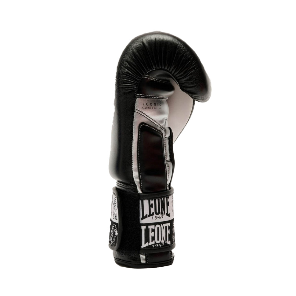 Боксерські рукавиці GN208 ICONIC Leone GN208_Black_12oz 12 унцій (бинти в комплекті)