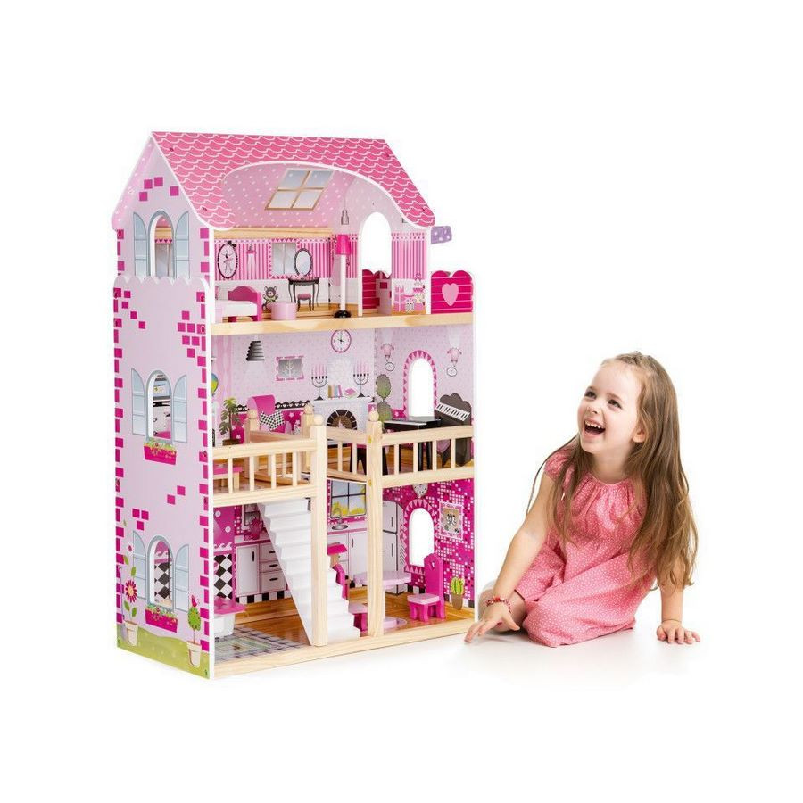Детский кукольный домик Residence Ecotoys HM006391, с мебелью