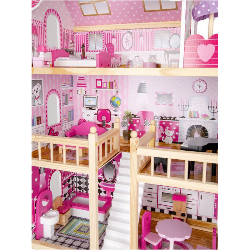 Детский кукольный домик Residence Ecotoys HM006391, с мебелью