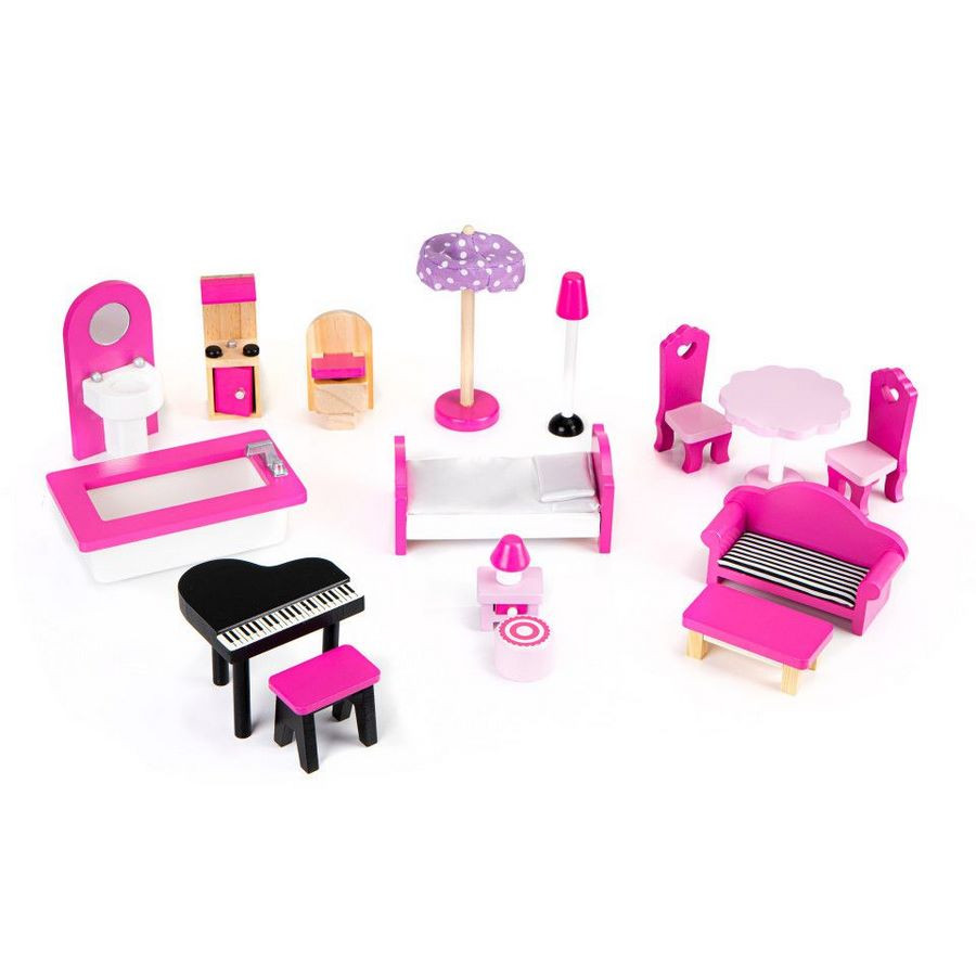 Детский кукольный домик Residence Ecotoys HM006391, с мебелью