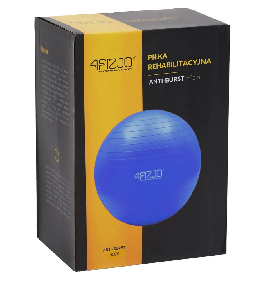 М'яч для фітнесу (фітбол) 4FIZJO 4FJ0030 Blue 65 см, Anti-Burst