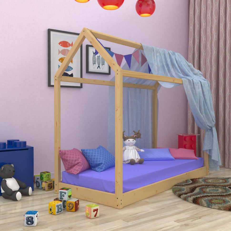 Ліжко-будиночок SportBaby лаковий 80х190 см