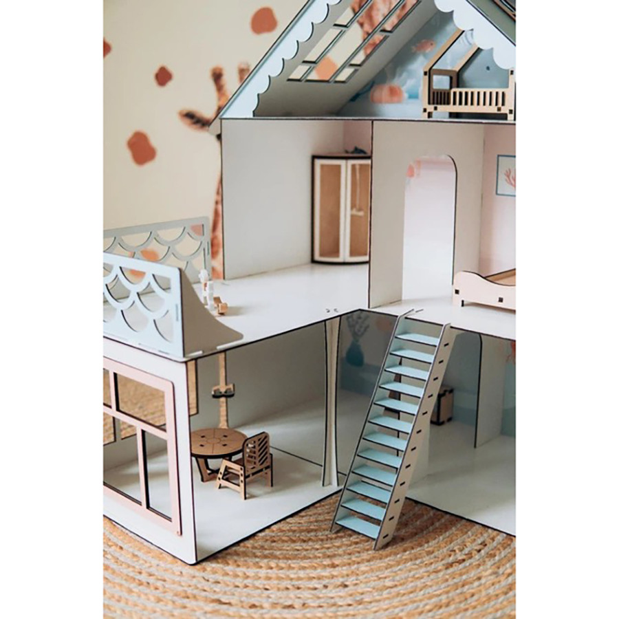 Детский деревянный домик для кукол Морская вилла Temple Group TG300756080, 75х60х80 см