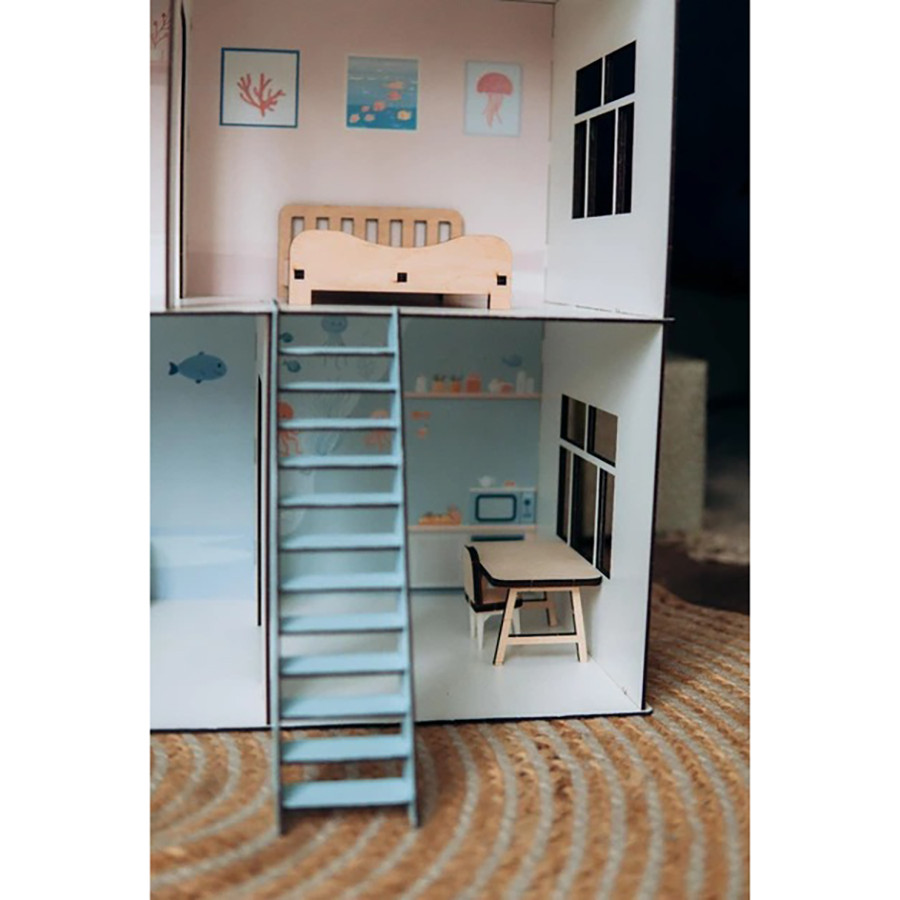 Детский деревянный домик для кукол Морская вилла Temple Group TG300756080, 75х60х80 см