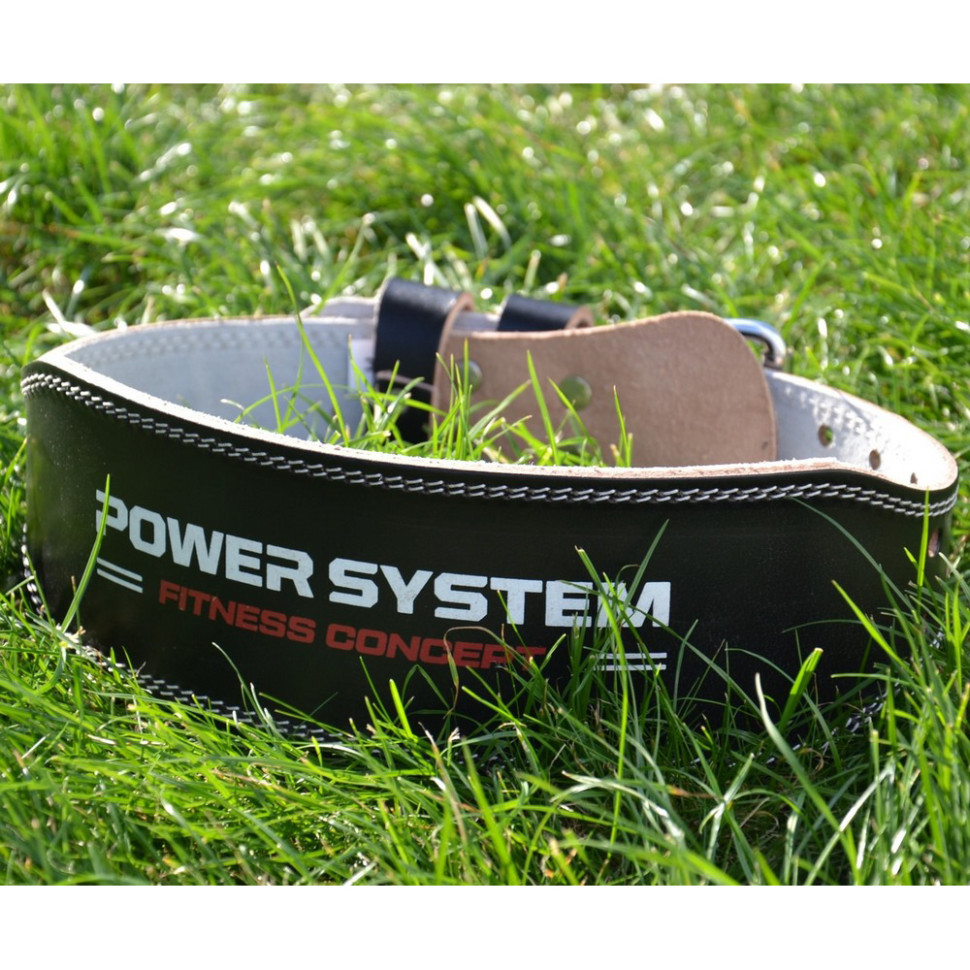 Пояс для тяжелой атлетики Power System PS-3100_M_Black, кожаный, Black, M