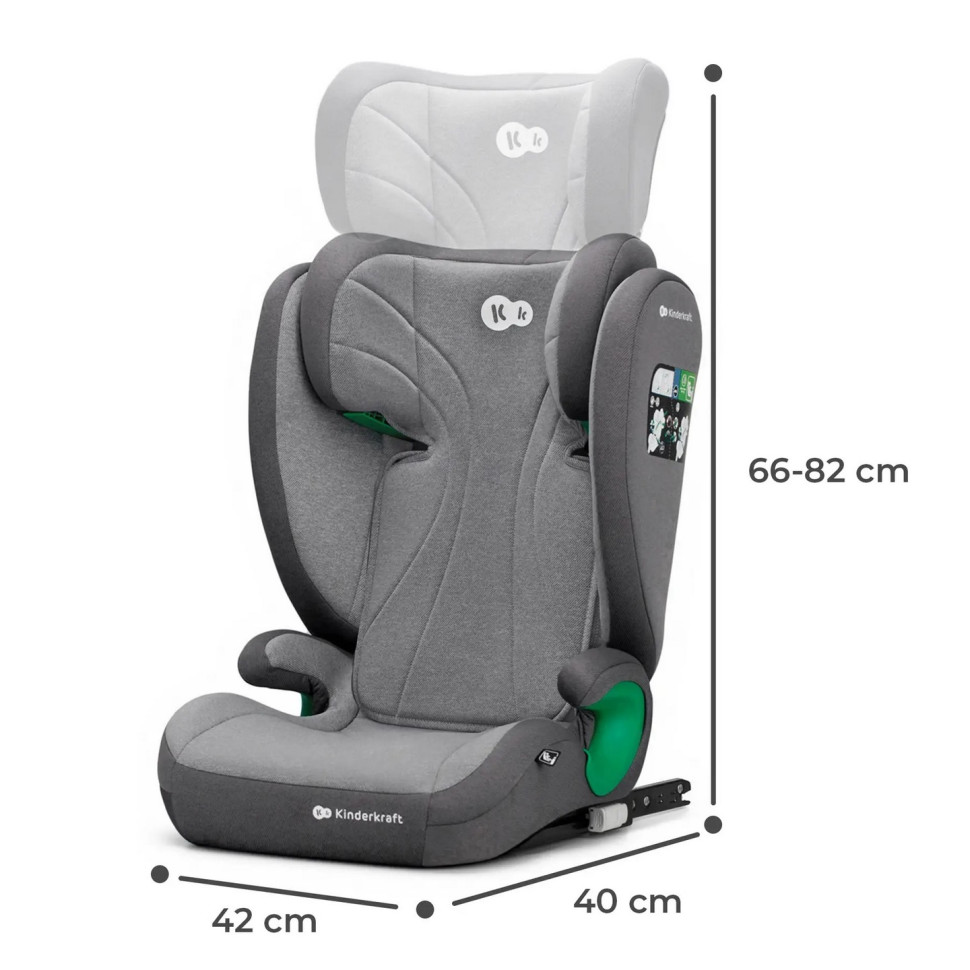 Детское автокресло Junior Fix 2 i-Size Kinderkraft KCJUFI20GRY0000 Rocket Grey
