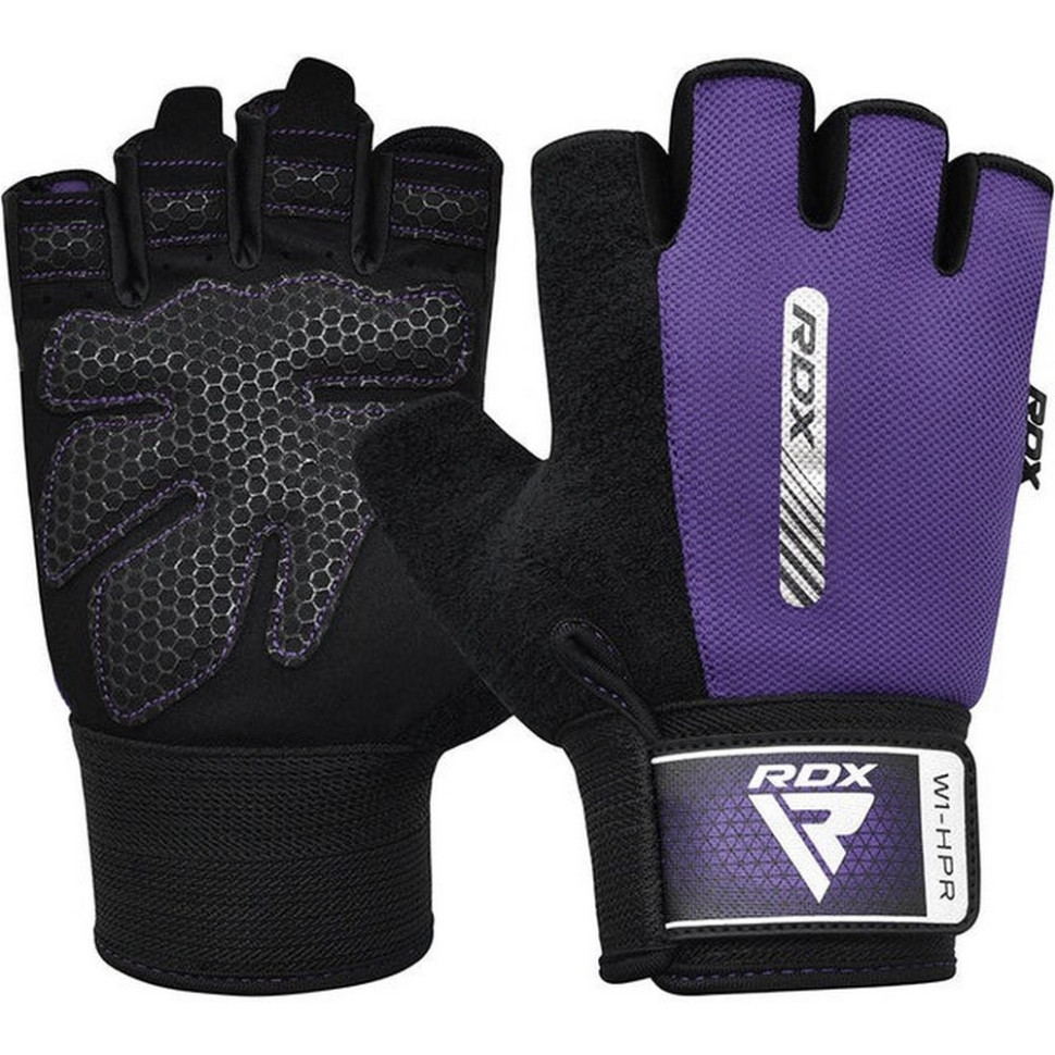 Рукавички для фітнесу W1 Half RDX Inc Limited WGA-W1HPR-S Purple, S