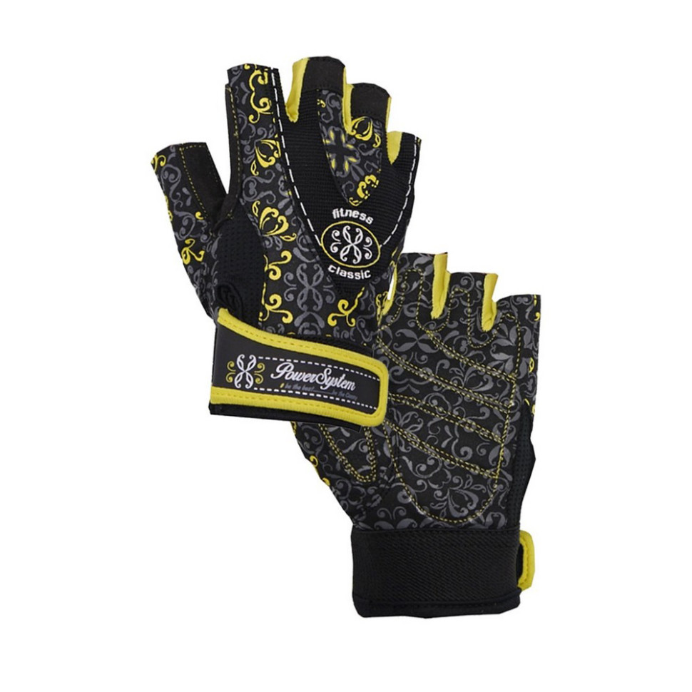 Перчатки для фитнеса Classy Power System PS_2910_XS_Black/Yellow, XS 20 см