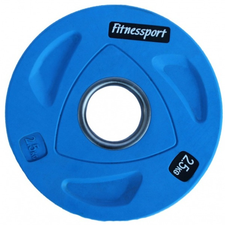 Диск олимпийский RCP20 Fitnessport 10060FS, резиновый, синий 2,5  кг