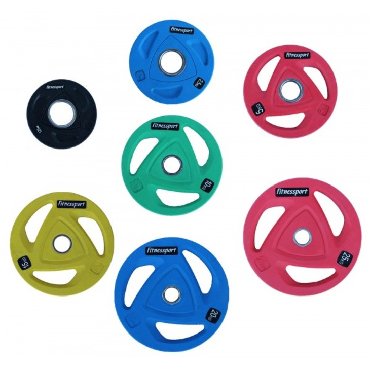 Диск олимпийский RCP20 Fitnessport 10060FS, резиновый, синий 2,5  кг
