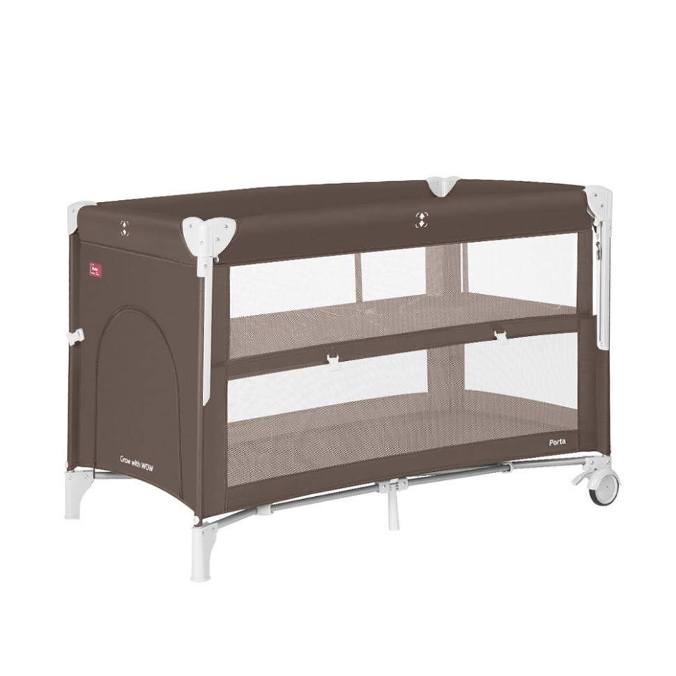 Детская кровать-манеж Carrello Porta CRL-18103 Chocolate Brown, со вторым дном