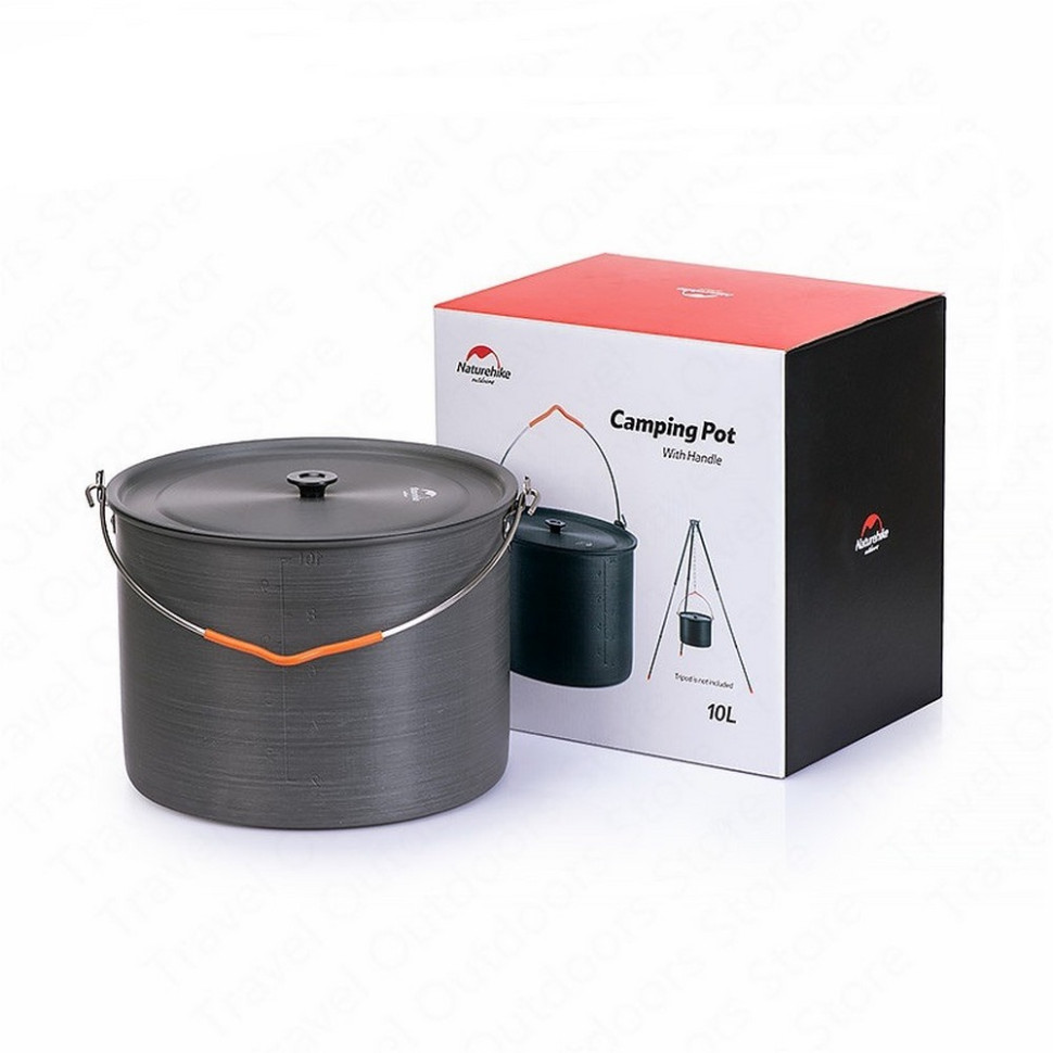 Котел Naturehike NH19CJ003 Camping 6927595738276, 10 л, grey