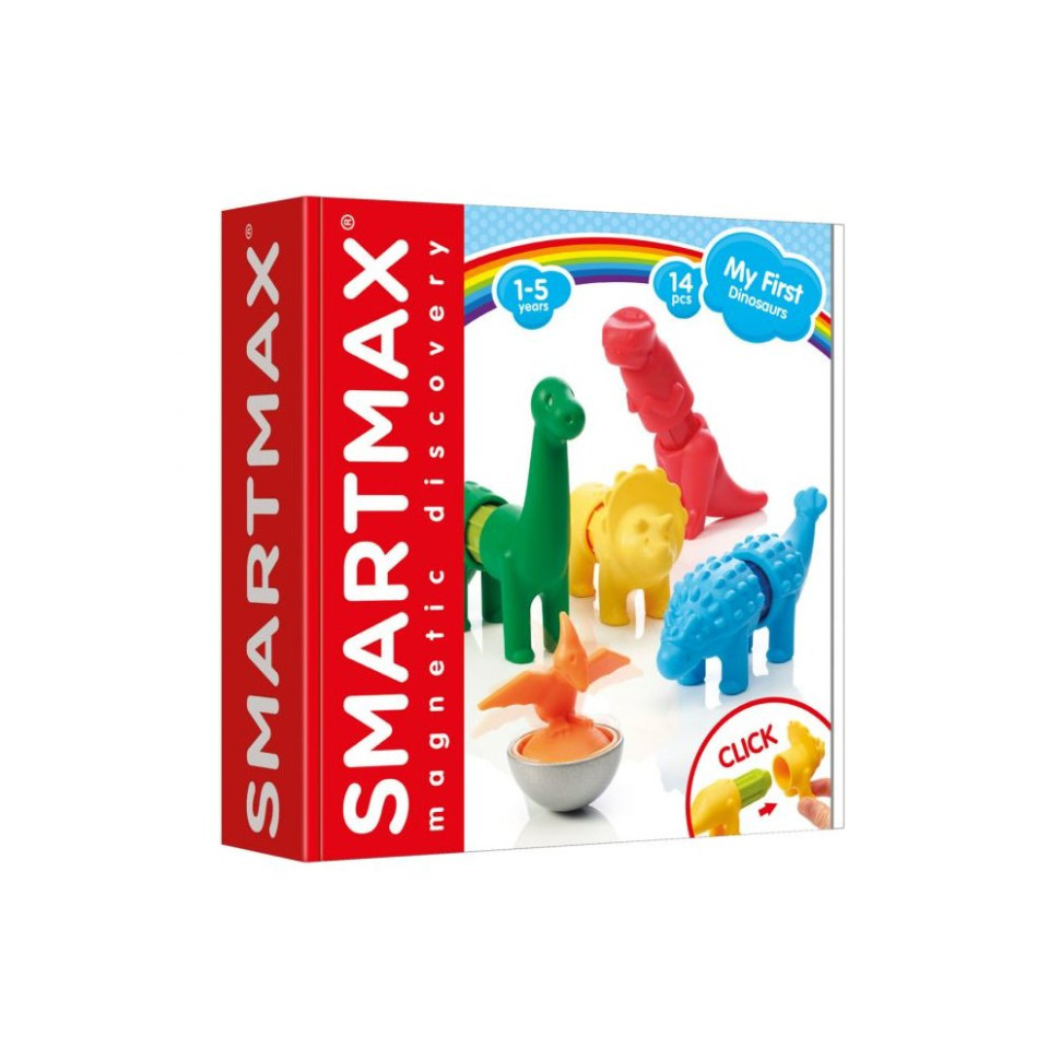Магнітний конструктор Мої перші динозаври Smartmax SMX 223, 14 деталей