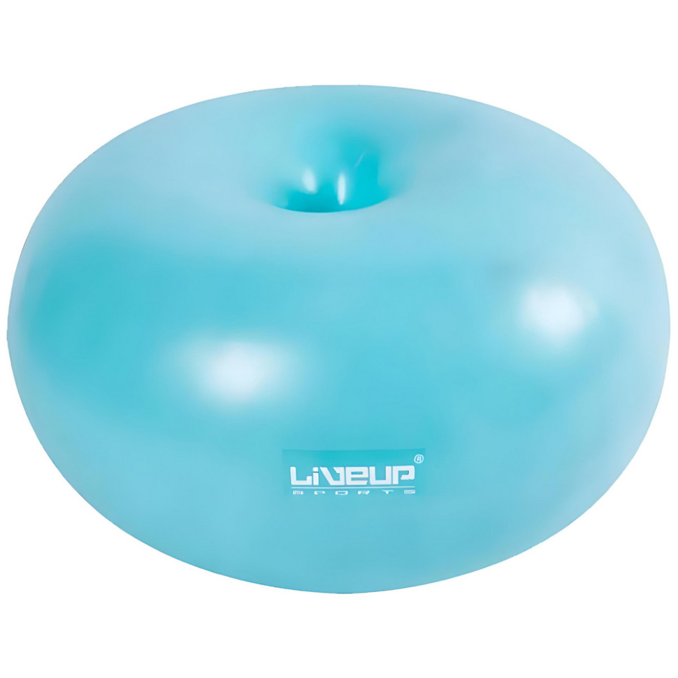 Фітбол DONUT BALL LiveUp LS3567-b плоска конструкція, насос у комплекті