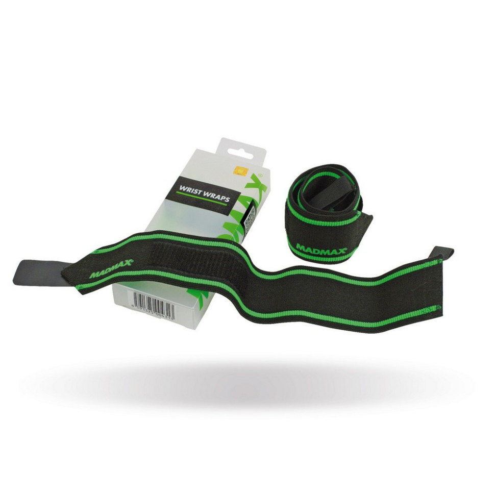 Кистьові бинти Wrist Wraps MadMax MFA-298-U, Black/Green