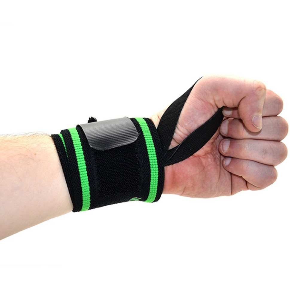 Кистьові бинти Wrist Wraps MadMax MFA-298-U, Black/Green