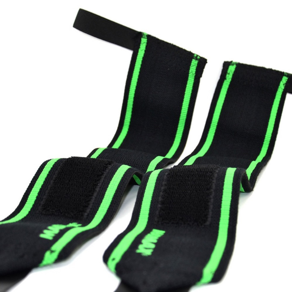 Кистьові бинти Wrist Wraps MadMax MFA-298-U, Black/Green