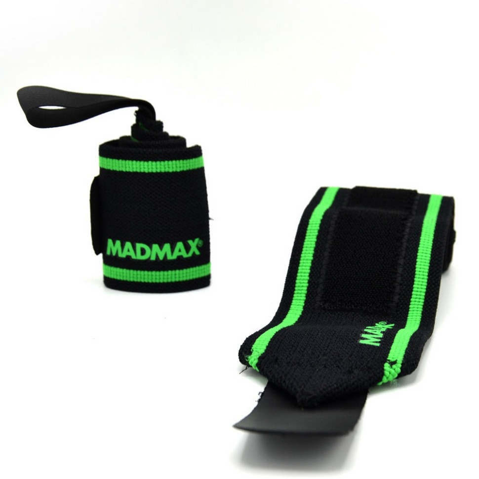 Кистьові бинти Wrist Wraps MadMax MFA-298-U, Black/Green