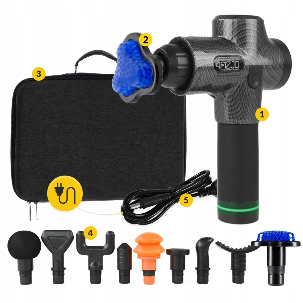 Ручной перкуссионный массажер (массажный пистолет) Massage Gun Ultra Cool Edition 4FIZJO MG05, 100 Вт