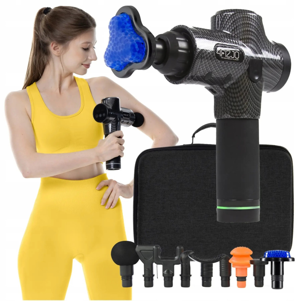 Ручной перкуссионный массажер (массажный пистолет) Massage Gun Ultra Cool Edition 4FIZJO MG05, 100 Вт