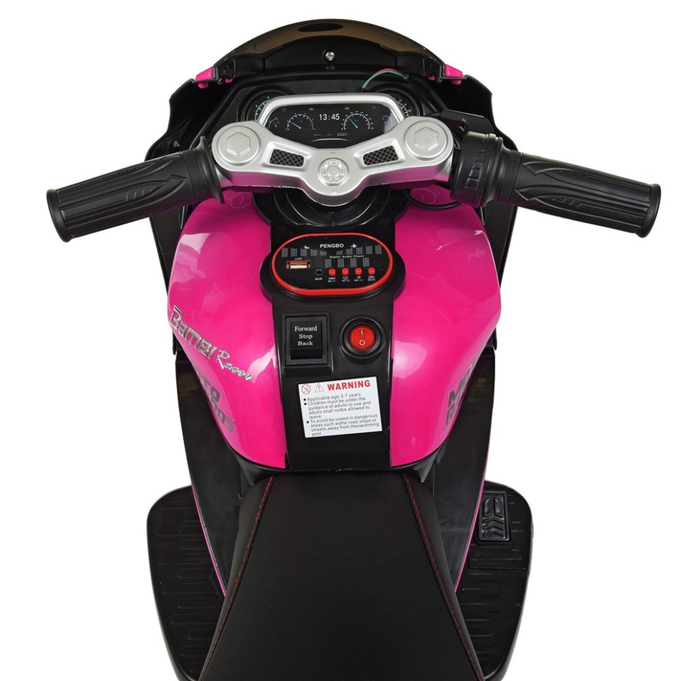 Дитячий електромобіль Мотоцикл Bambi Racer M 4135EL-8, 2мотор25W, 2аккум6V5AH, MP3, свет.кол.EVA, муз, світло
