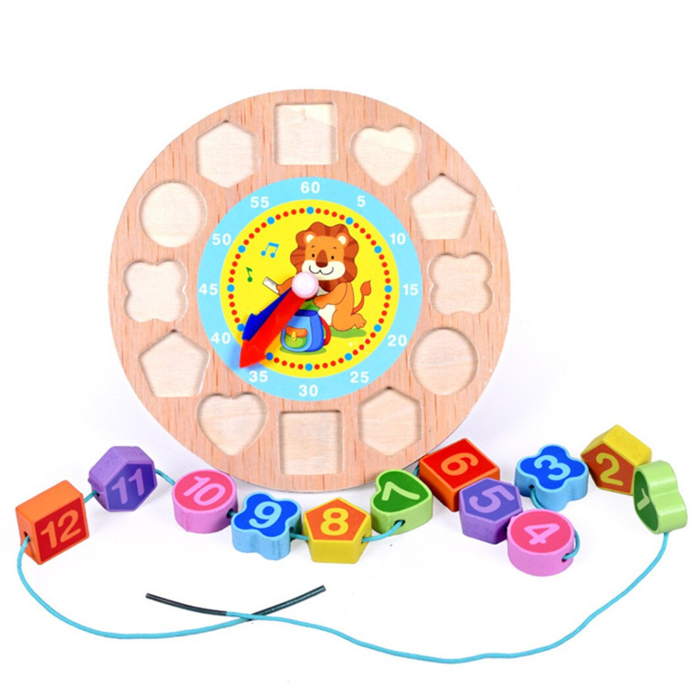 Рамка вкладыш Часики Limo Toy MD 1270 со шнуровкой, 18 см