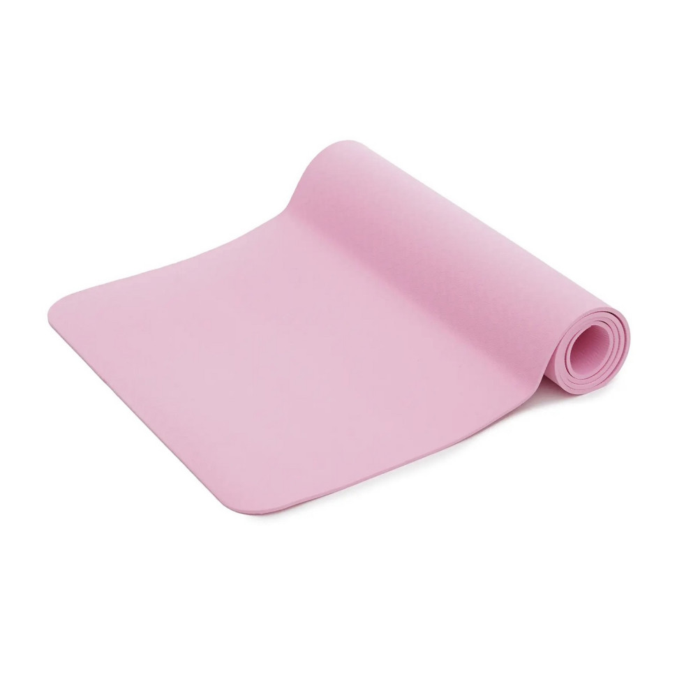 Коврик (мат) спортивный для йоги и фитнеса SportVida SV-EZ0050 TPE 183 x 61 x 0.4 см, Pink